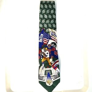 Vtg Merge Left Big 10 Southeastern Conference 100% Silk Tie College Football ABC